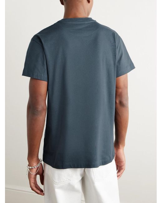 Jil Sander Blue Set Of Three Organic Cotton-Jersey T-Shirts for men