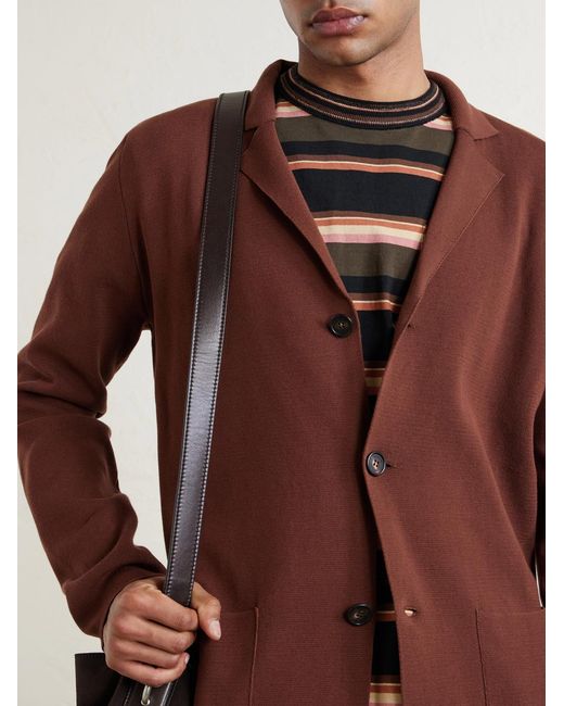 Slowear Brown Cotton-crepe Blazer for men
