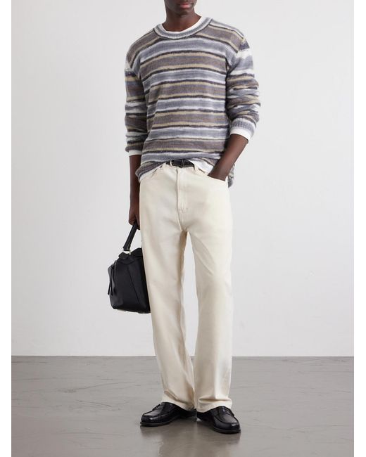 A.P.C. Gray Hector Striped Knitted Sweater for men