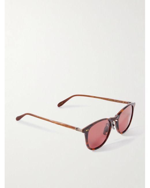 Garrett Leight Pink Kinney J Sun Round-Frame Tortoiseshell Acetate Sunglasses for men