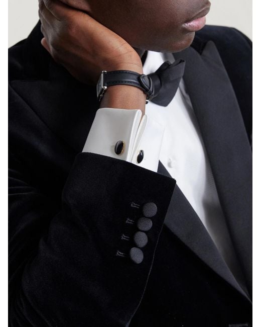 Tom Ford Black 18Kt Onyx Round Cufflinks for men