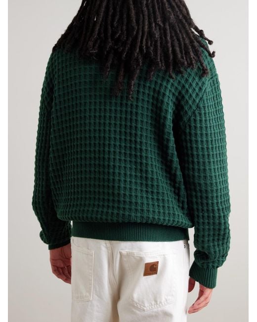 Aimé Leon Dore Pullover aus Baumwolle in Waffelstrick in Green für Herren