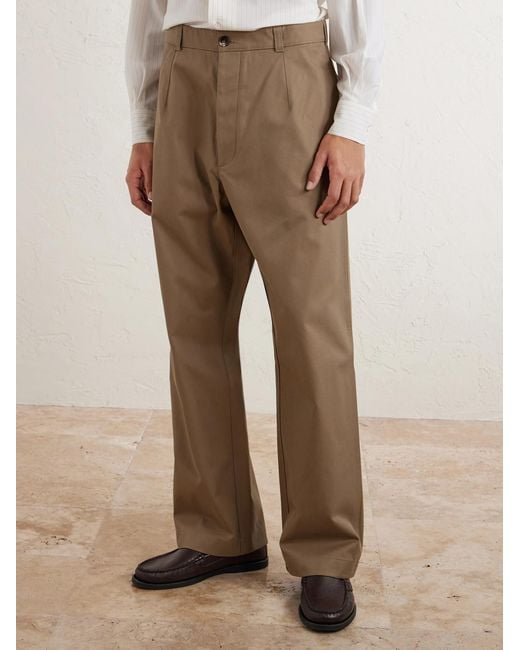 Loro Piana Natural Fuji Cleveland Cotton-gabardine Wide-leg Trousers for men