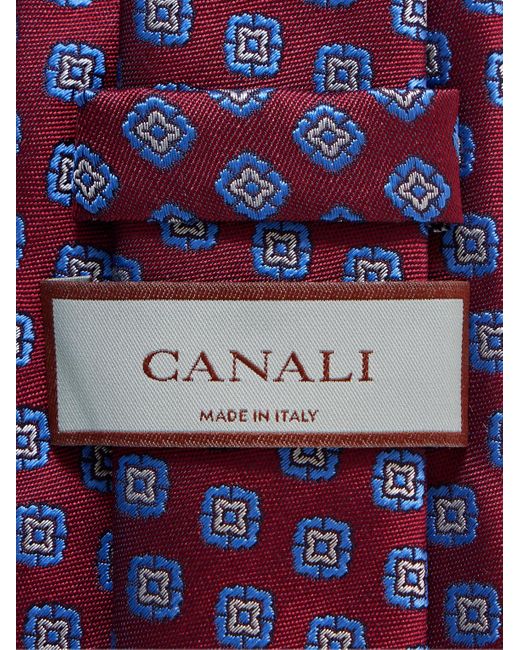 Canali Purple 8cm Silk-dobby Tie for men