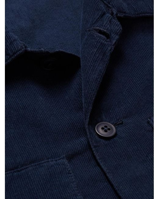 Hartford Jame Hemdjacke aus Baumwollcord in Blue für Herren