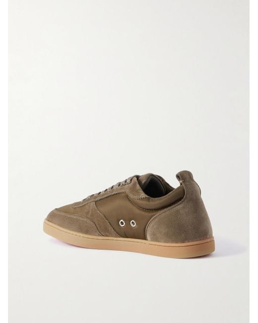 Christian Louboutin Tutti Rui Sneakers aus Veloursleder und Shell in Brown für Herren