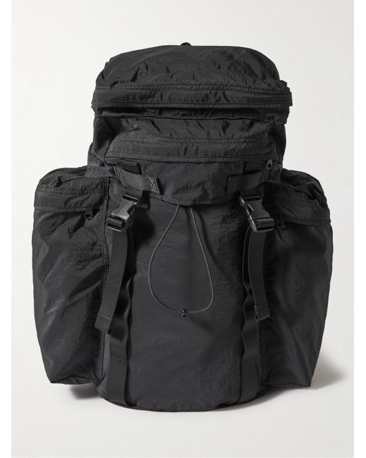 ARKET Black Ash Webbing And Mesh-trimmed Crinkled-shell Backpack for men