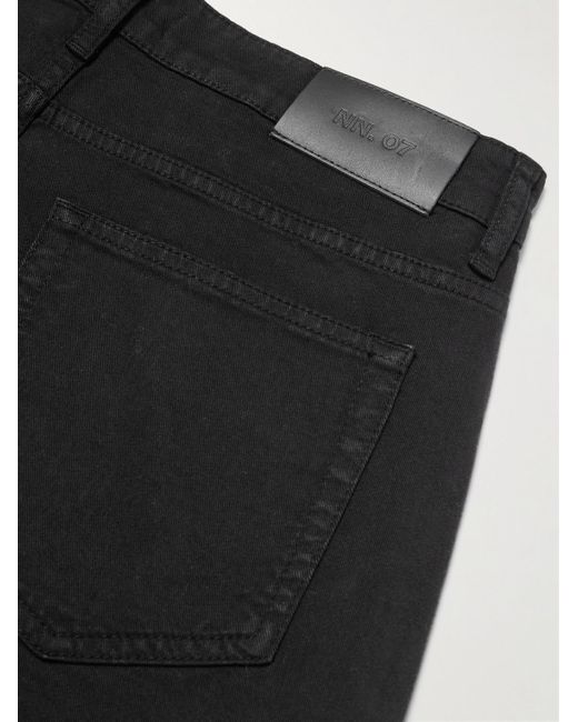 NN07 Black Tony 1923 Straight-Leg Garment-Dyed Organic Cotton-Blend Twill Trousers for men