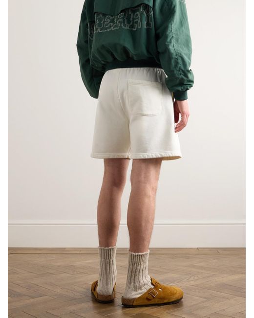 CHERRY LA Gerade geschnittene Shorts aus Baumwoll-Jersey mit Kordelzugbund und Logoapplikation in White für Herren