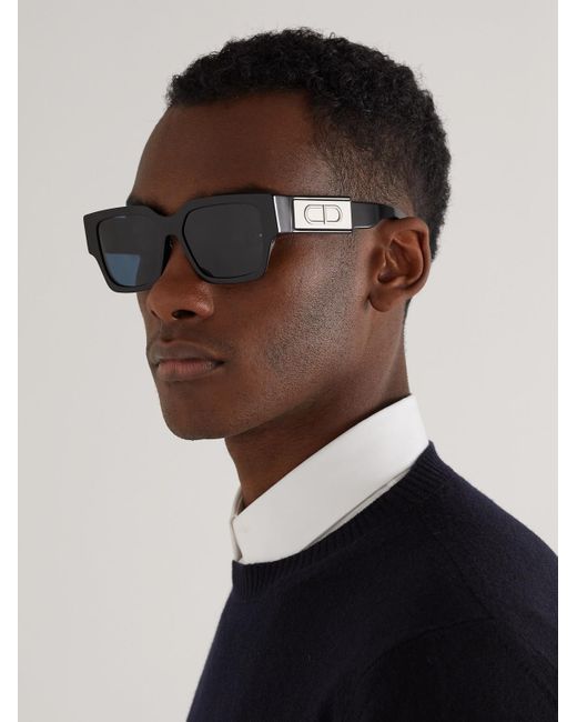 Dior Black Cd Su Geometric Acetate And-Tone Sunglasses for men