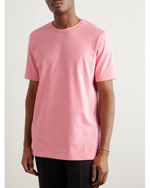 Gabriela Hearst Pink Bandeira Cotton-Jersey T-Shirt for men