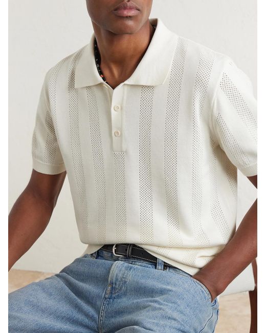 Frescobol Carioca White Vidal Cotton Polo Shirt for men