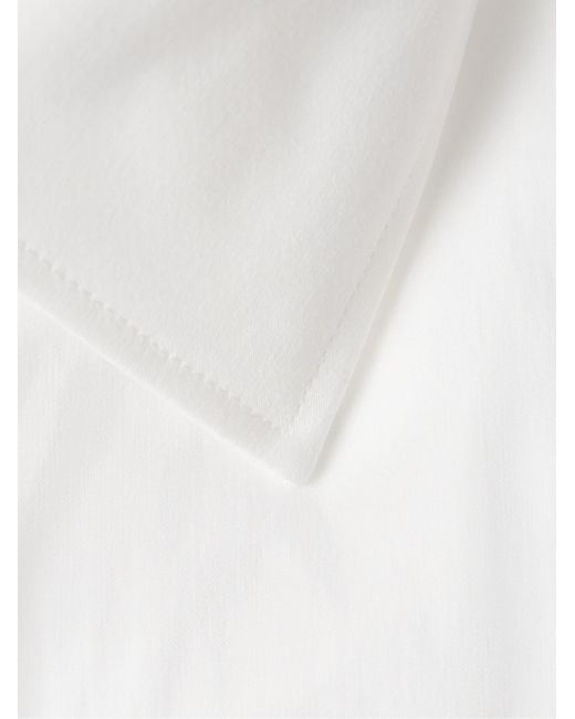 Paul Smith White Slim-fit Cotton-blend Poplin Shirt for men