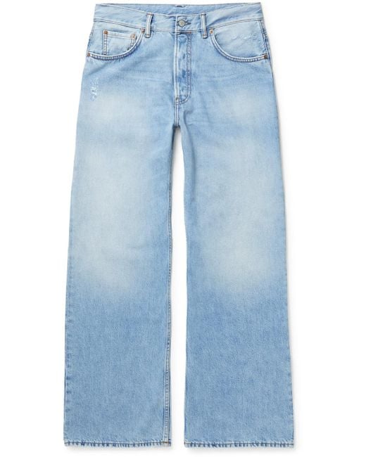 Acne Studios Denim 2021m Bootcut Distressed Organic Jeans in Blue for ...