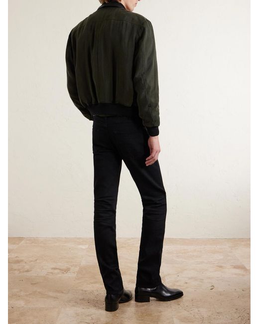 Tom Ford Black Gabardine Bomber Jacket for men