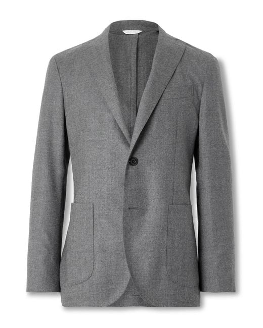 Boglioli Gray Virgin Wool Suit Jacket for men