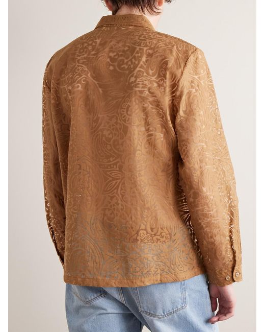 Séfr Natural Maui Devoré Cotton-Blend Shirt for men