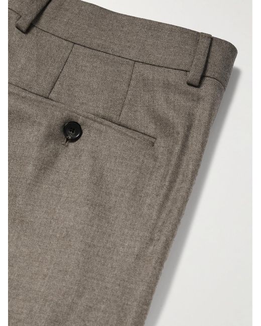 Loro Piana Gray Jacey Straight-Leg Virgin Wool Trousers for men