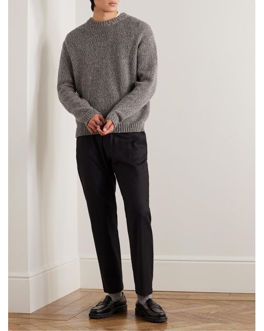 Barena Gray Alpaca And Merino Wool-blend Sweater for men
