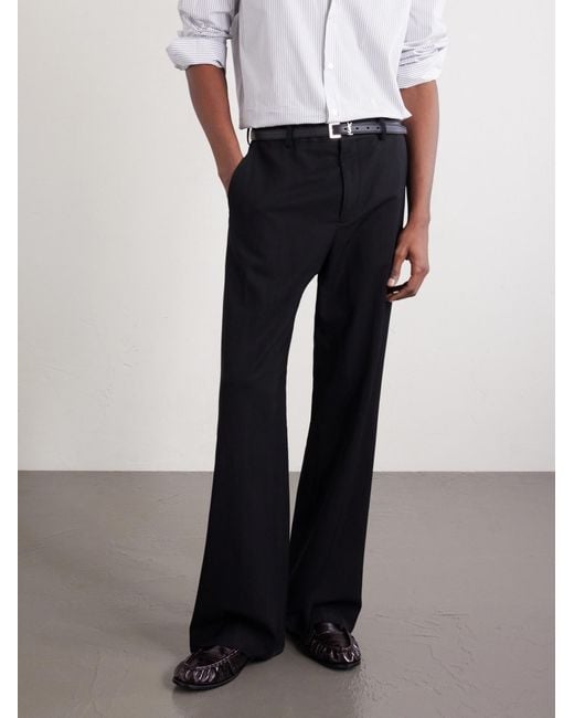 Saint Laurent White Le Loafer Logo-Embellished Eel Mules for men