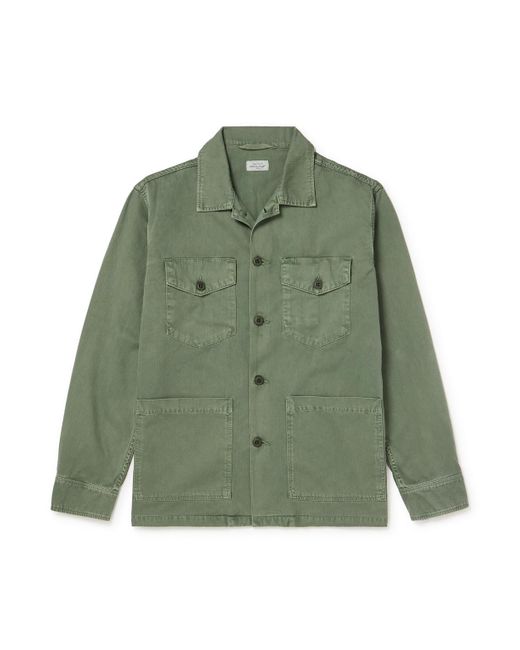 Hartford Green Jeffrey Herringbone Cotton-Gabardine Jacket for men