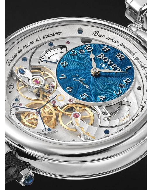 Bovet Black Monsieur Limited Edition Hand-wound Titanium Watch for men