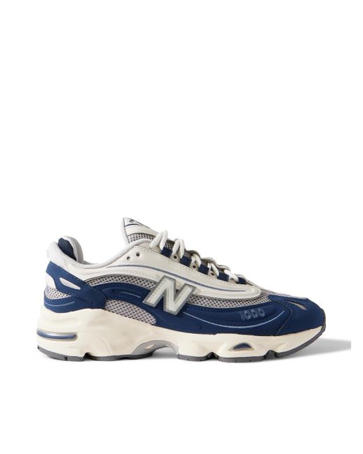 New Balance Blue 1000 Leather And Mesh Sneakers for men