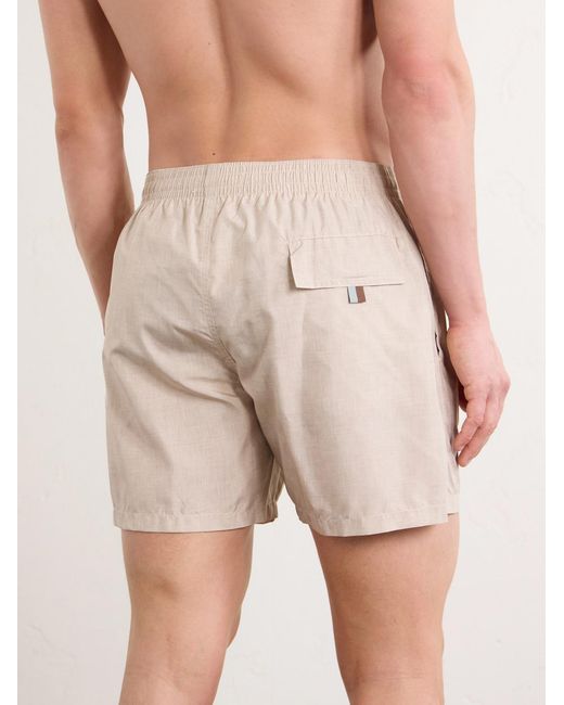Canali Natural Straight-leg Mid-length Swim Shorts for men