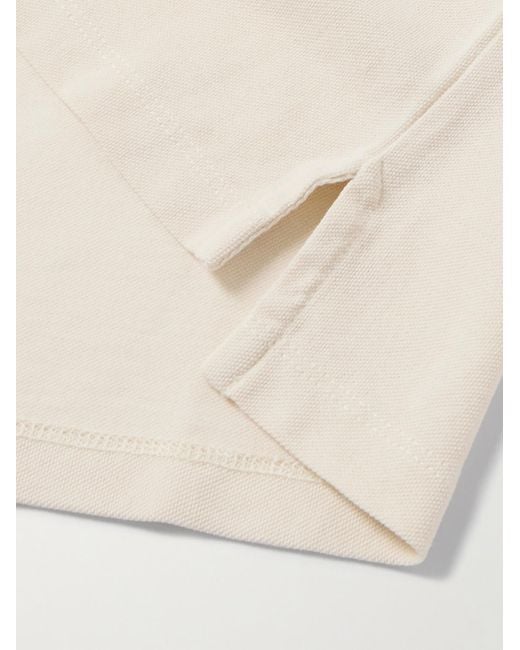 Drake's Natural Cotton-Piqué Polo Shirt for men