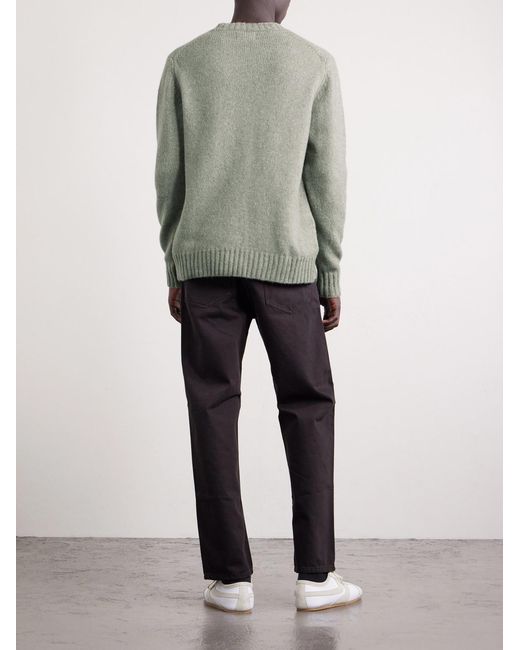 Lee 6598 Merino Wool-Blend Sweater di NN07 in Green da Uomo