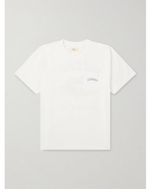 CHERRY LA White Cotton-Jersey T-Shirt for men