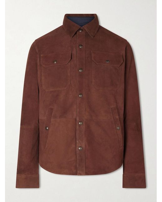 Polo Ralph Lauren Brown Suede Shirt Jacket for men