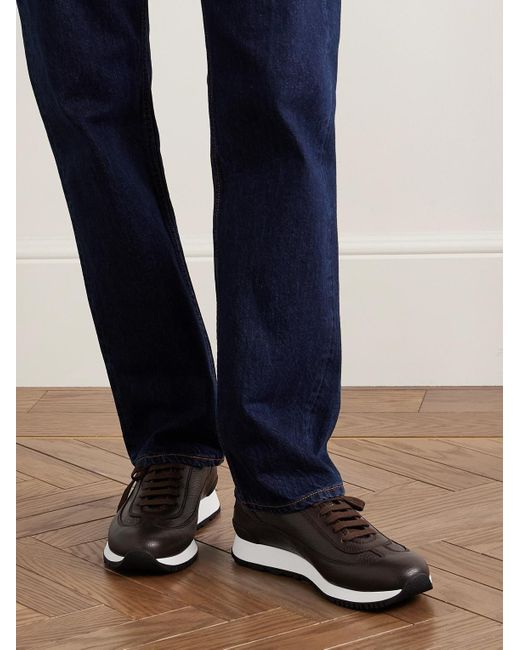 John Lobb Foundry II Sneakers aus vollnarbigem Leder in White für Herren