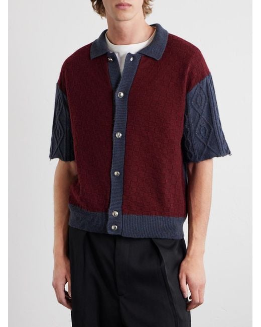 Enfants Riches Deprimes Red Che Cashmere Cardigan for men