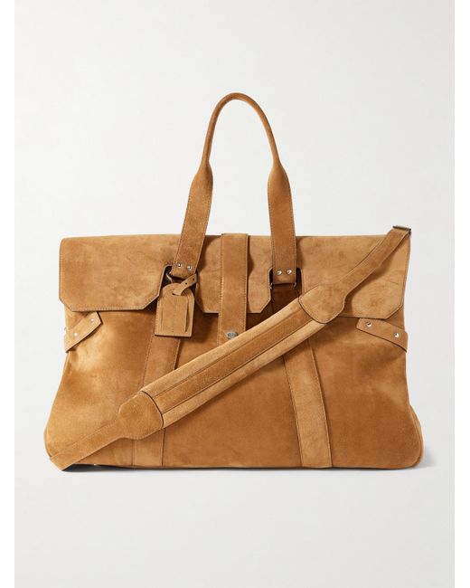 Brunello Cucinelli Natural Suede Weekend Bag for men