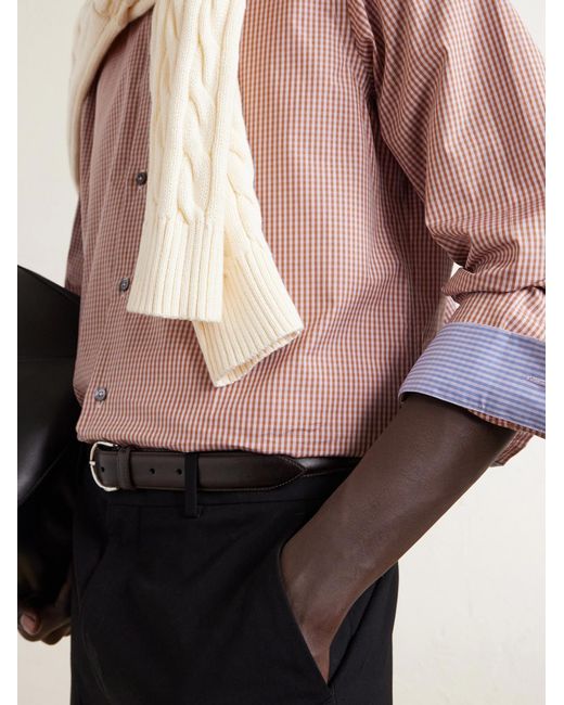 Paul Smith Pink Button-down Collar Checked Cotton-poplin Shirt for men