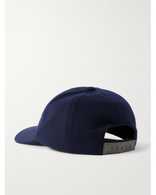 Sease Blue Cashmere Baseball Cap for men