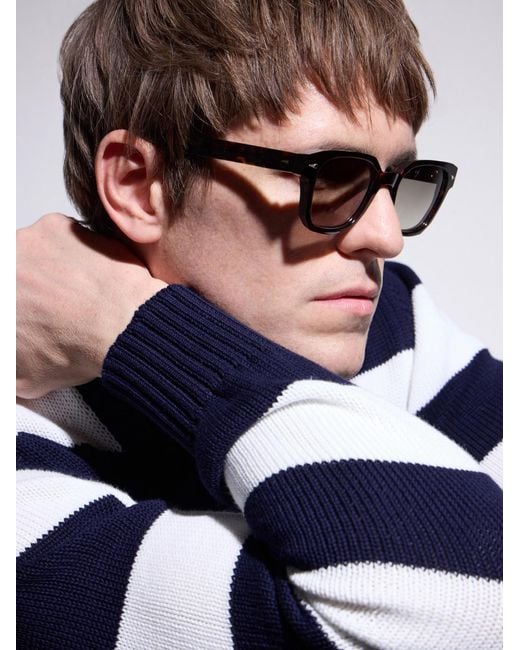 Ahlem Brown Champ De Mars Square-Frame Tortoiseshell Acetate Sunglasses for men