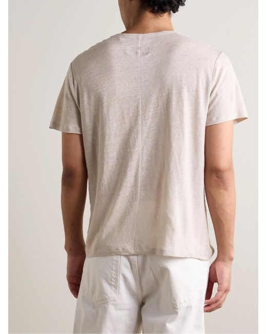 Rag & Bone Natural Classic Mercerised Linen T-shirt for men