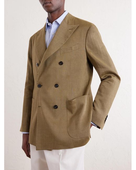 Boglioli Natural Double-breasted Linen for men