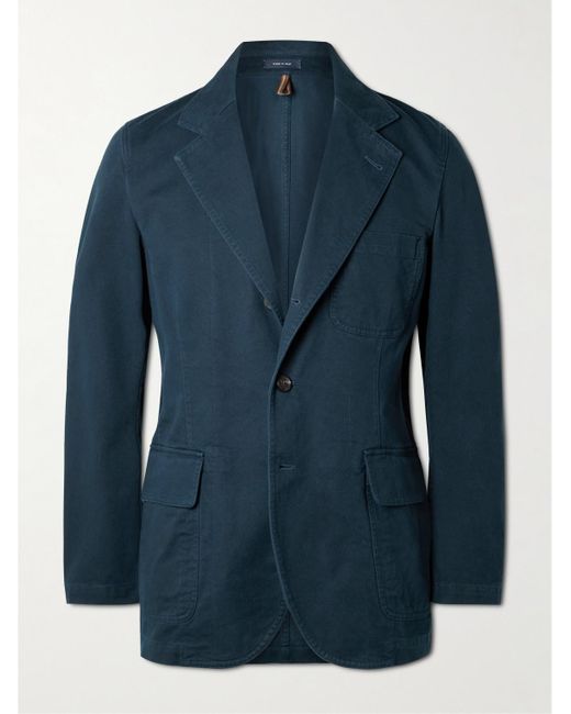 Drake's Blue Mk. I Games Cotton-Twill Suit Jacket for men