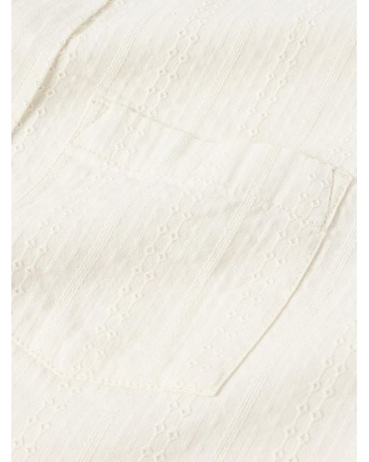 Corridor NYC Natural Embroidered Cotton-blend Shirt for men