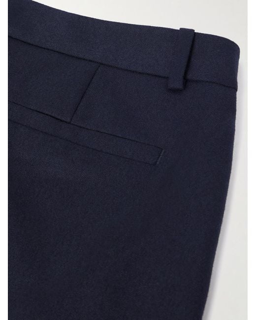 FRAME Blue Straight-leg Virgin Wool Trousers for men