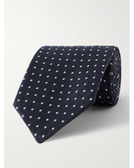Tom Ford Blue 8cm Polka-dot Silk Tie for men