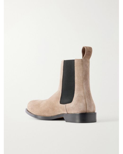Loewe White Bobine Suede Chelsea Boots for men