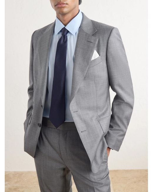 Zegna Blue 8Cm Silk-Jacquard Tie for men