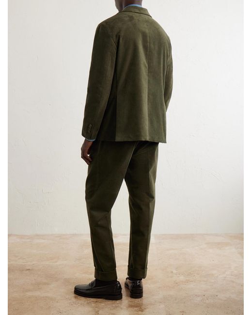 Officine Generale Green Michel Cotton-Blend Corduroy Suit Jacket for men