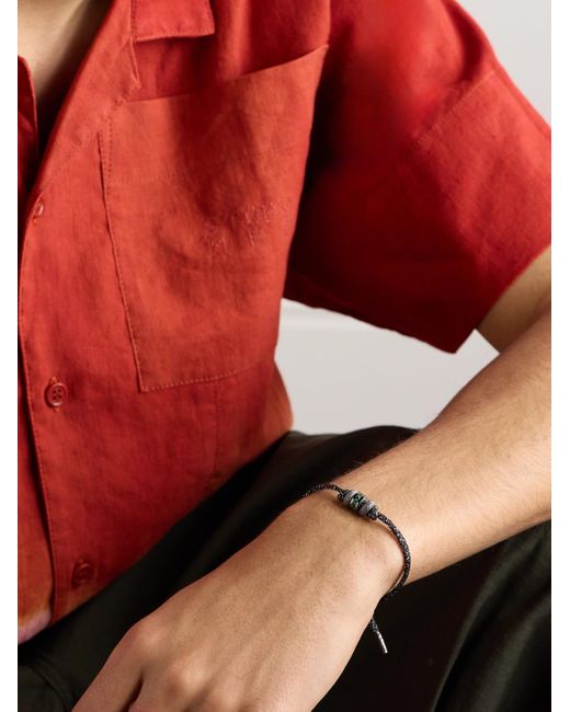 Carolina Bucci Forte Armband aus Kordel mit Lurex® in Black für Herren