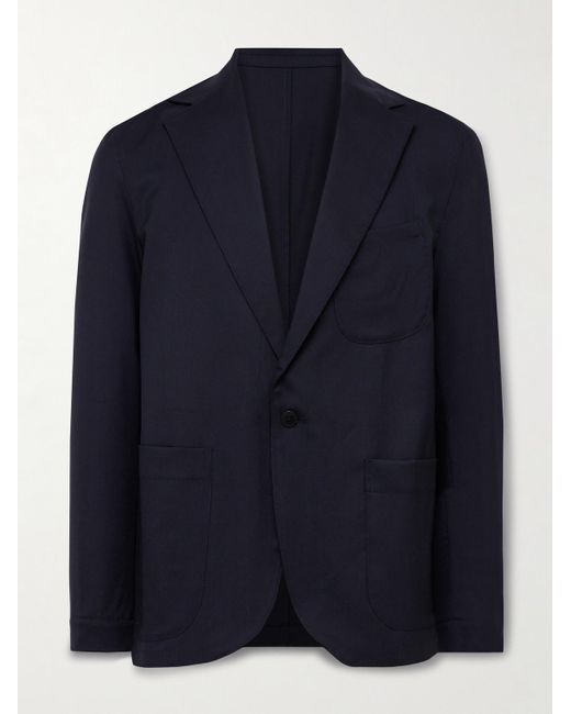 STÒFFA Blue Unstructured Wool Suit Jacket for men