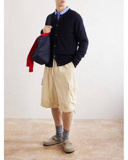 Barena Blue Virgin Wool Cardigan for men